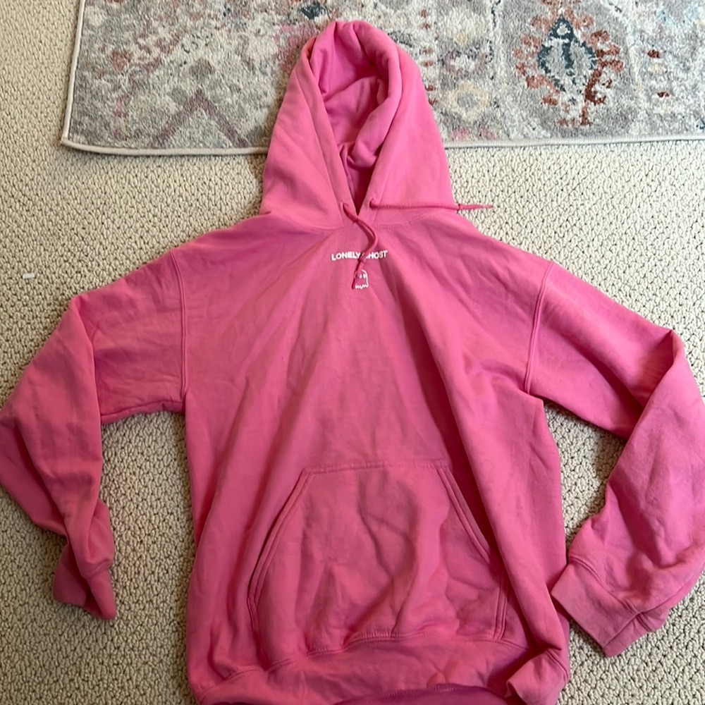 Lonely Ghost Pink Hoodie